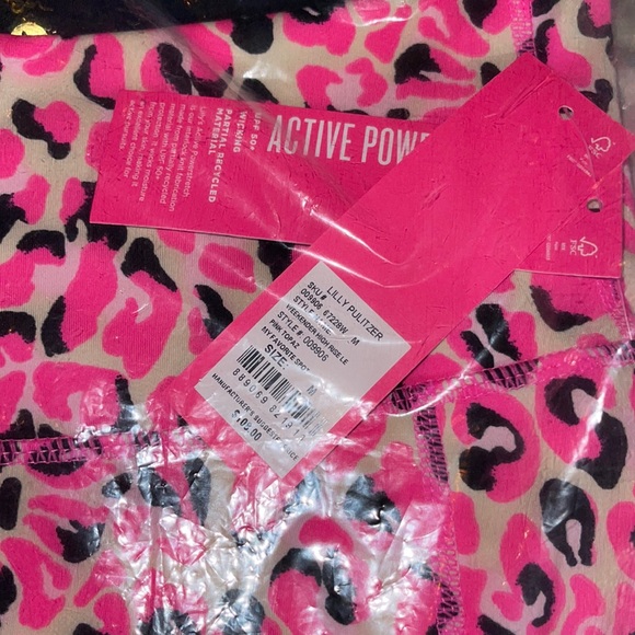 NWT Lilly Pulitzer Weekender High Rise Leggings Pink Topaz my favorite spot Med. - Picture 7 of 8